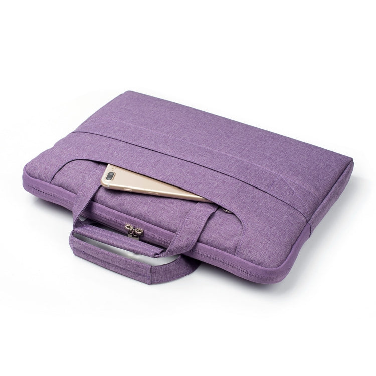Portable One Shoulder Handheld Zipper Laptop Bag, For 13.3 inch and Below Macbook, Samsung, Lenovo, Sony, DELL Alienware, CHUWI, ASUS, HP (Purple) by bashfashion