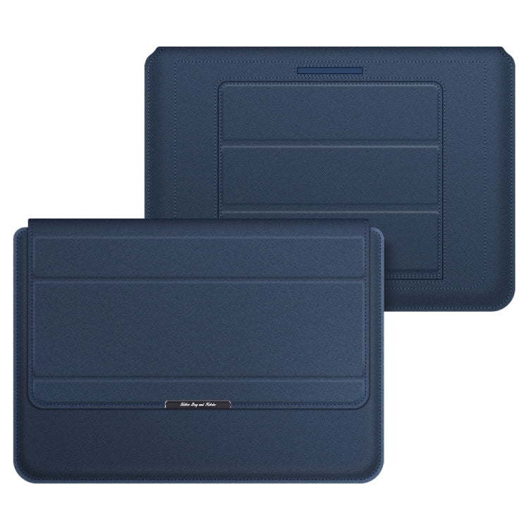4 in 1 Universal Laptop Holder PU Waterproof Protection Wrist Laptop Bag, Size: 17 inch(Navy Blue) by bashfashion