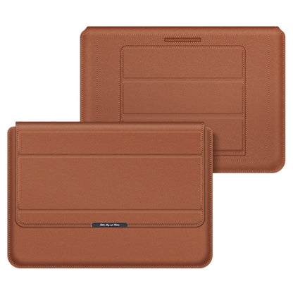 4 in 1 Universal Laptop Holder PU Waterproof Protection Wrist Laptop Bag, Size: 17 inch(Brown) by bashfashion
