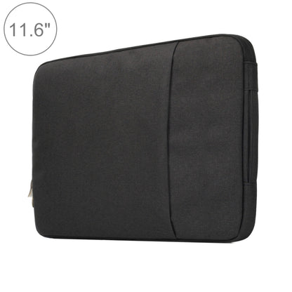 11.6 inch Universal Fashion Soft Laptop Denim Bags Portable Zipper Notebook Laptop Case Pouch for MacBook Air, Lenovo and other Laptops, Size: 32.2x21.8x2cm(Black) by bashfashion
