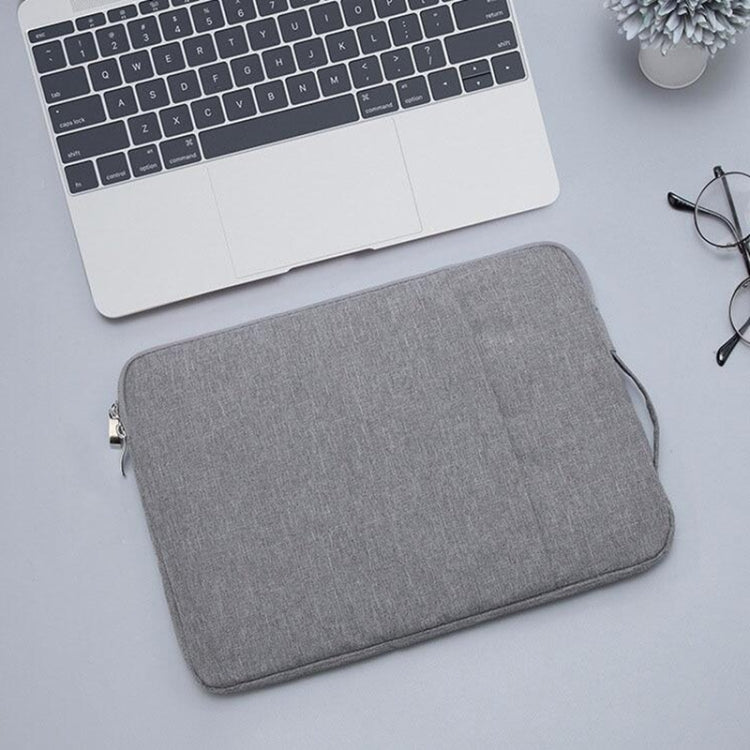 11.6 inch Universal Fashion Soft Laptop Denim Bags Portable Zipper Notebook Laptop Case Pouch for MacBook Air, Lenovo and other Laptops, Size: 32.2x21.8x2cm (Grey) by bashfashion