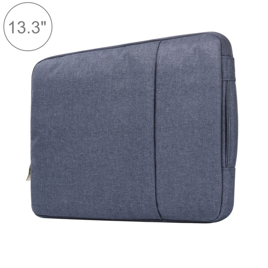 13.3 inch Universal Fashion Soft Laptop Denim Bags Portable Zipper Notebook Laptop Case Pouch for MacBook Air / Pro, Lenovo and other Laptops, Size: 35.5x26.5x2cm (Dark Blue) by bashfashion