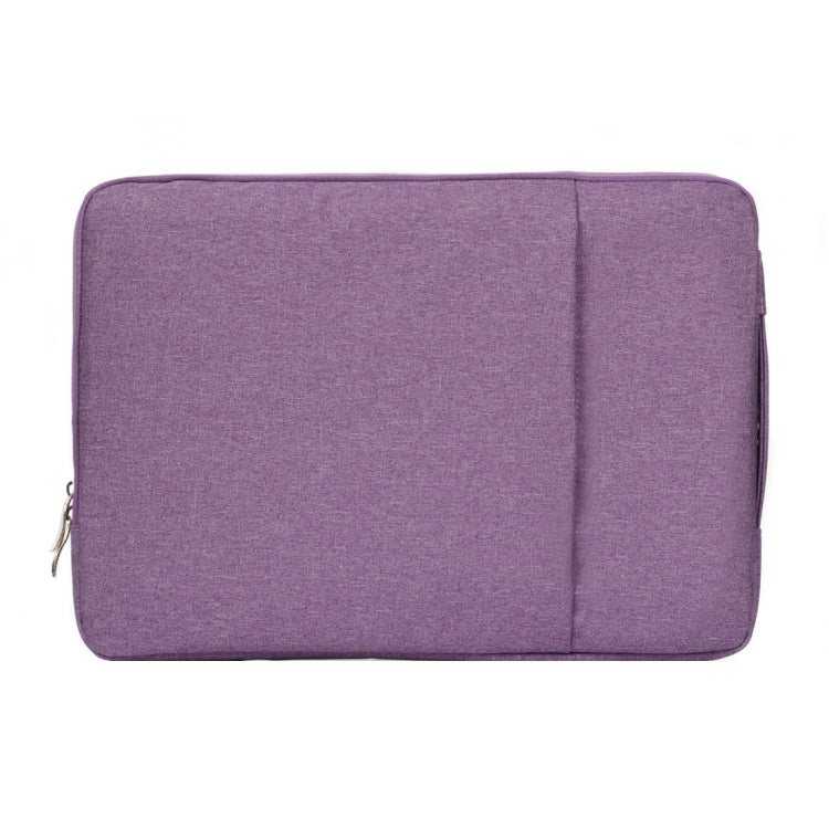 13.3 inch Universal Fashion Soft Laptop Denim Bags Portable Zipper Notebook Laptop Case Pouch for MacBook Air / Pro, Lenovo and other Laptops, Size: 35.5x26.5x2cm (Purple) by bashfashion