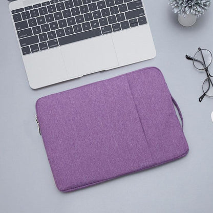 13.3 inch Universal Fashion Soft Laptop Denim Bags Portable Zipper Notebook Laptop Case Pouch for MacBook Air / Pro, Lenovo and other Laptops, Size: 35.5x26.5x2cm (Purple) by bashfashion
