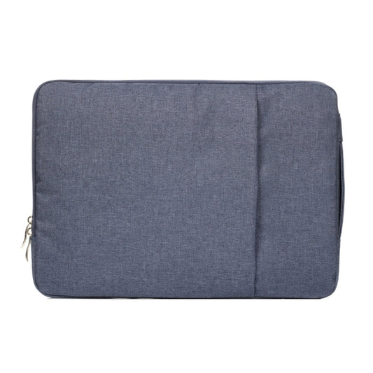 15.4 inch Universal Fashion Soft Laptop Denim Bags Portable Zipper Notebook Laptop Case Pouch for MacBook Air / Pro, Lenovo and other Laptops, Size: 39.2x28.5x2cm (Dark Blue) by bashfashion
