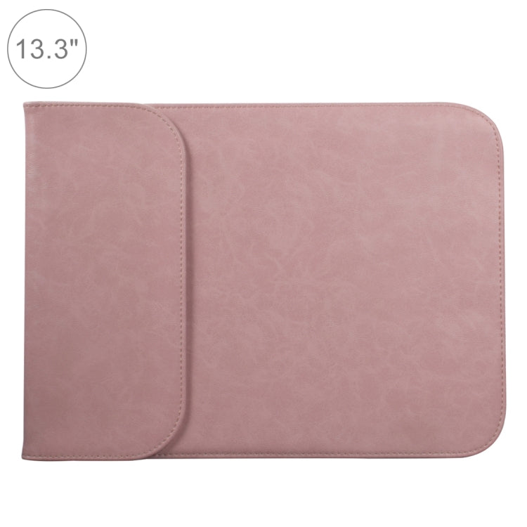 13.3 inch PU + Nylon Laptop Bag Case Sleeve Notebook Carry Bag, For MacBook, Samsung, Xiaomi, Lenovo, Sony, DELL, ASUS, HP(Pink) by bashfashion