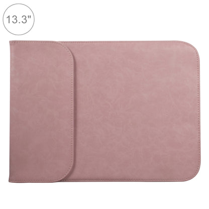 13.3 inch PU + Nylon Laptop Bag Case Sleeve Notebook Carry Bag, For MacBook, Samsung, Xiaomi, Lenovo, Sony, DELL, ASUS, HP(Pink) by bashfashion