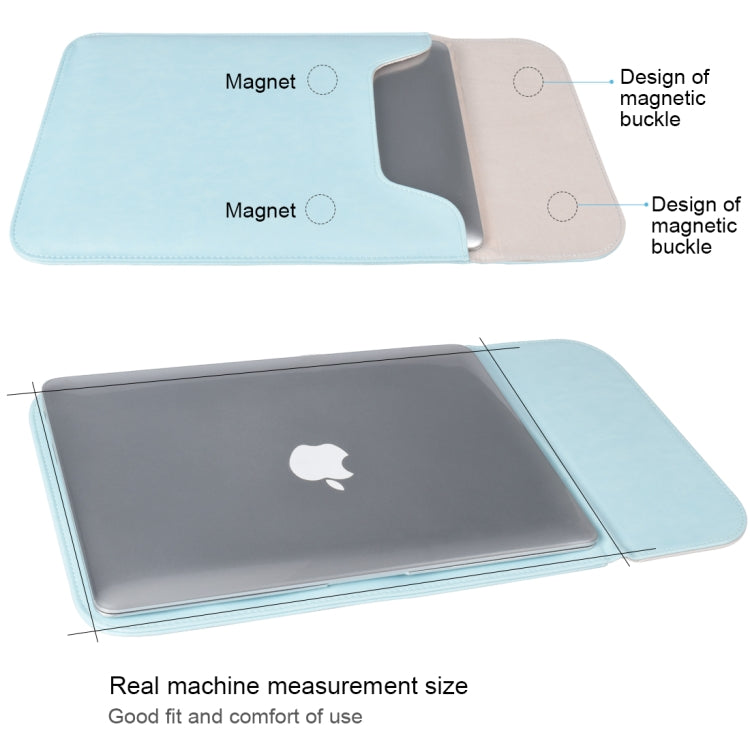 13.3 inch PU + Nylon Laptop Bag Case Sleeve Notebook Carry Bag, For MacBook, Samsung, Xiaomi, Lenovo, Sony, DELL, ASUS, HP(Grey) by bashfashion