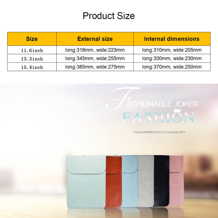 15.4 inch PU + Nylon Laptop Bag Case Sleeve Notebook Carry Bag, For MacBook, Samsung, Xiaomi, Lenovo, Sony, DELL, ASUS, HP (Blue) by bashfashion