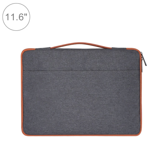 11.6 inch Fashion Casual Polyester + Nylon Laptop Handbag Briefcase Notebook Cover Case, For Macbook, Samsung, Lenovo, Xiaomi, Sony, DELL, CHUWI, ASUS, HP(Grey) by bashfashion