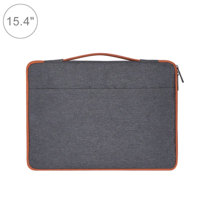 15.4 inch Fashion Casual Polyester + Nylon Laptop Handbag Briefcase Notebook Cover Case, For Macbook, Samsung, Lenovo, Xiaomi, Sony, DELL, CHUWI, ASUS, HP (Grey) by bashfashion