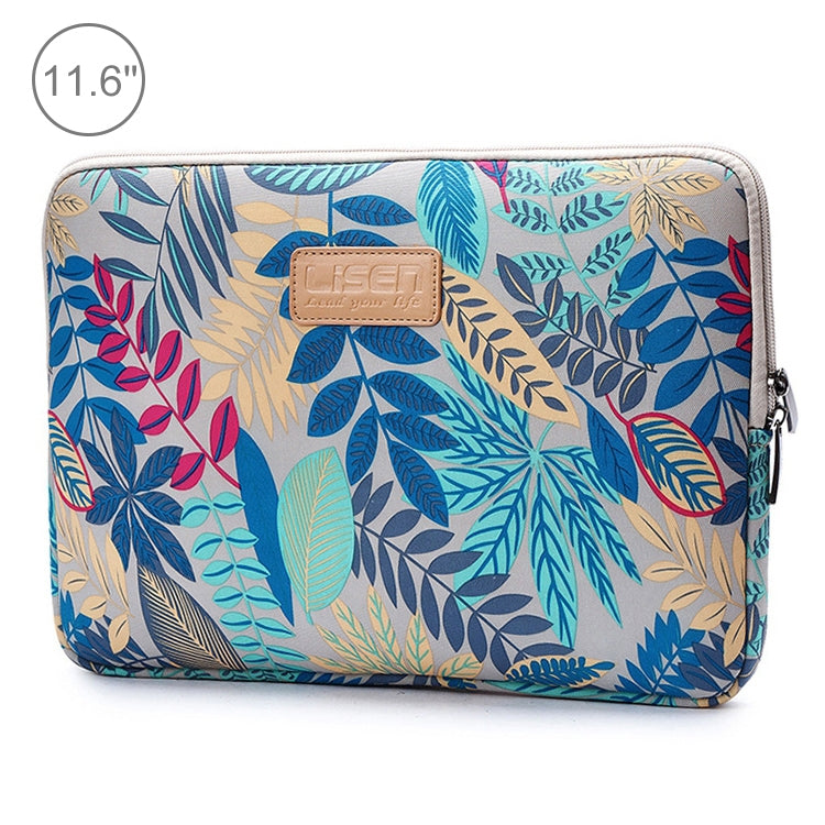 Lisen 11.6 inch Sleeve Case Colorful Leaves Zipper Briefcase Carrying Bag (Grey) by bashfashion
