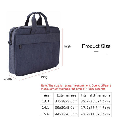DJ03 Waterproof Anti-scratch Anti-theft One-shoulder Handbag for 13.3 inch Laptops, with Suitcase Belt(Navy Blue) by bashfashion