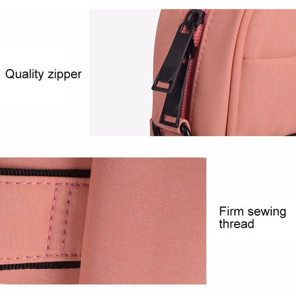 DJ03 Waterproof Anti-scratch Anti-theft One-shoulder Handbag for 14.1 inch Laptops, with Suitcase Belt(Pink) by bashfashion