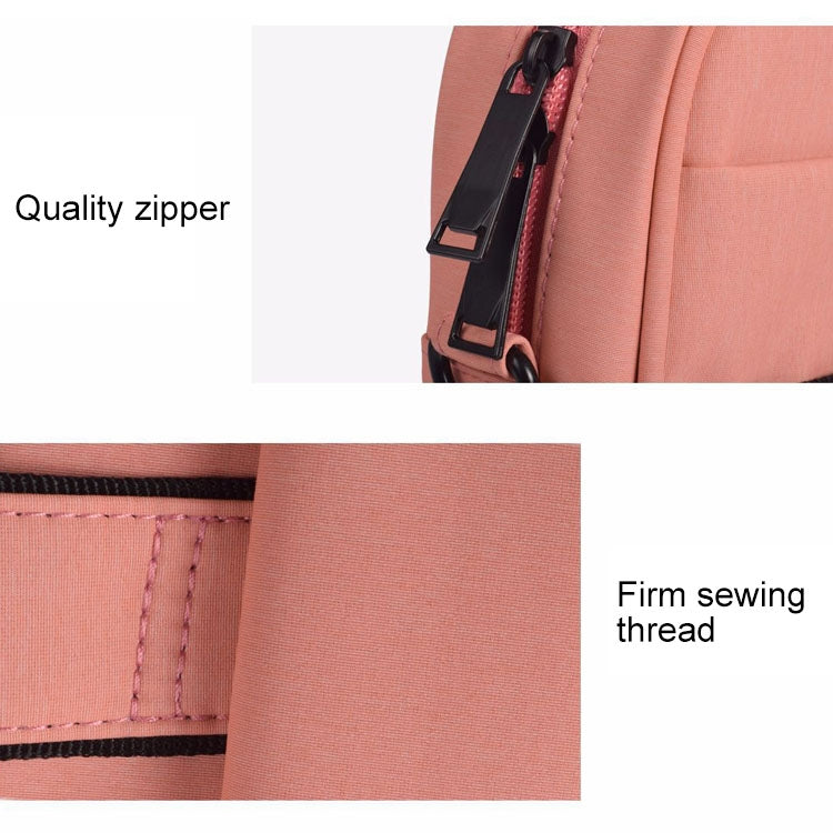 DJ03 Waterproof Anti-scratch Anti-theft One-shoulder Handbag for 15.6 inch Laptops, with Suitcase Belt(Pink) by bashfashion
