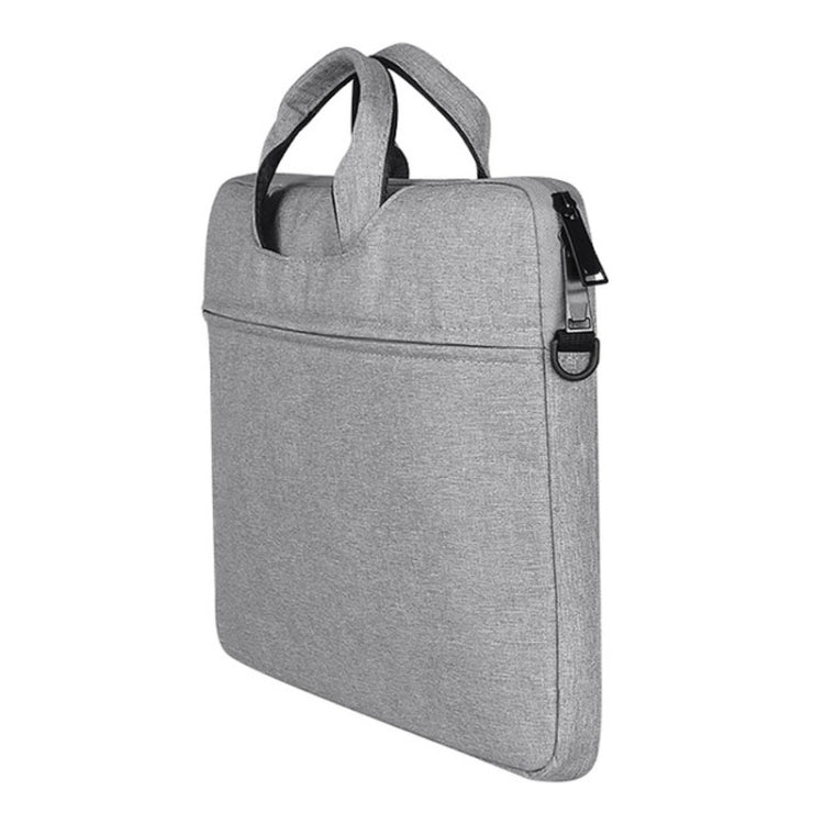 ST01S Waterproof Oxford Cloth Hidden Portable Strap One-shoulder Handbag for 14.1 inch Laptops(Light Grey) by bashfashion