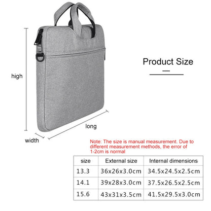 ST01S Waterproof Oxford Cloth Hidden Portable Strap One-shoulder Handbag for 15.6 inch Laptops(Light Grey) by bashfashion