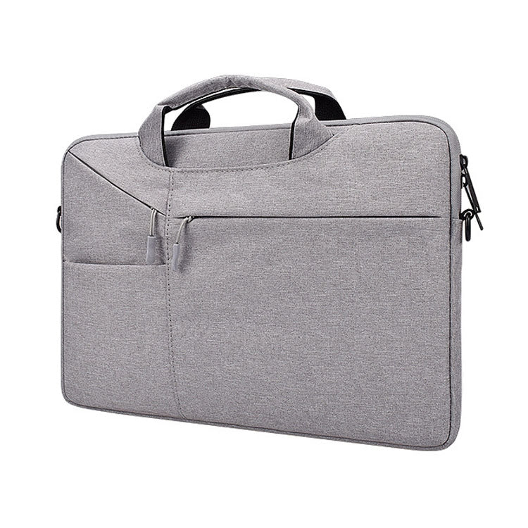 ST02S Waterproof Tear Resistance Hidden Portable Strap One-shoulder Handbag for 13.3 inch Laptops, with Suitcase Belt(Light Grey) by bashfashion