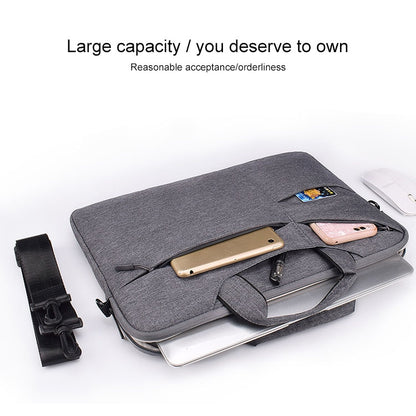 ST02S Waterproof Tear Resistance Hidden Portable Strap One-shoulder Handbag for 13.3 inch Laptops, with Suitcase Belt(Navy Blue) by bashfashion