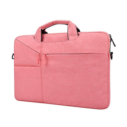 ST02S Waterproof Tear Resistance Hidden Portable Strap One-shoulder Handbag for 15.6 inch Laptops, with Suitcase Belt(Pink) by bashfashion