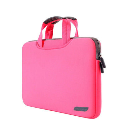 12 inch Portable Air Permeable Handheld Sleeve Bag for MacBook, Lenovo and other Laptops, Size:32x21x2cm(Magenta) by bashfashion