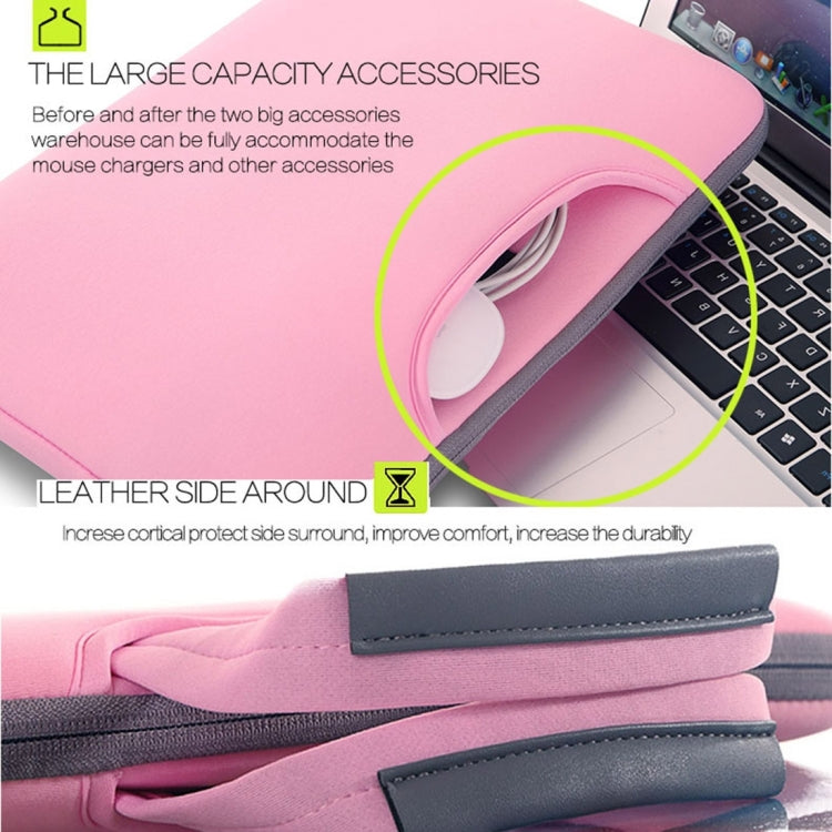 12 inch Portable Air Permeable Handheld Sleeve Bag for MacBook, Lenovo and other Laptops, Size:32x21x2cm(Magenta) by bashfashion