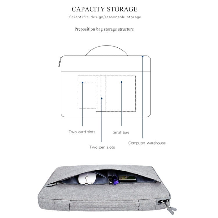 Oxford Cloth Waterproof Laptop Handbag for 14.1 inch Laptops, with Trunk Trolley Strap(Pink) by bashfashion