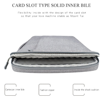 Oxford Cloth Waterproof Laptop Handbag for 14.1 inch Laptops, with Trunk Trolley Strap(Grey) by bashfashion