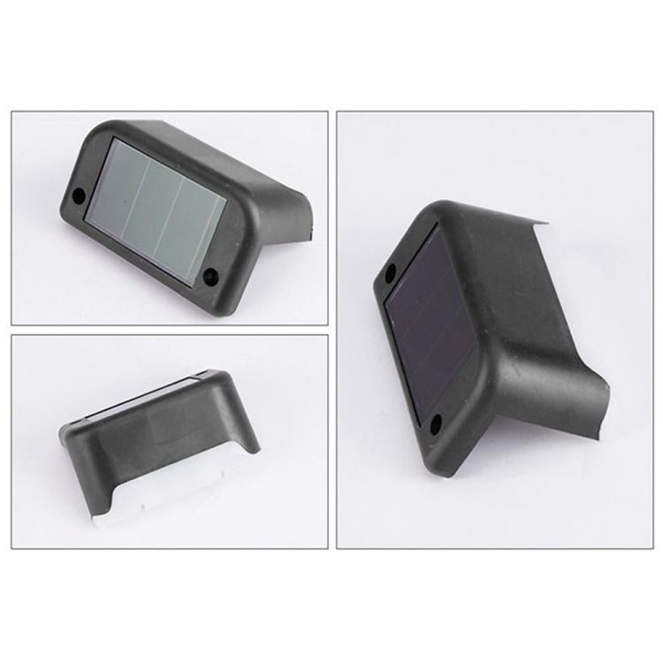 12 PCS Solar Powered LED Outdoor Stairway Light IP65 Waterproof Garden Lamp, Warm White Light(Black) by bashfashion