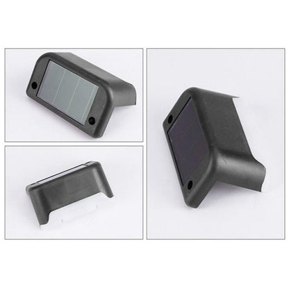 12 PCS Solar Powered LED Outdoor Stairway Light IP65 Waterproof Garden Lamp, Warm White Light(Black) by bashfashion