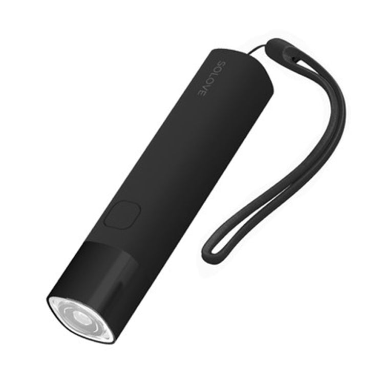 Original Xiaomi Youpin SOLOVE LED Flashlight 3000mAh USB Multi-function Portable Lighting(Black) by Xiaomi