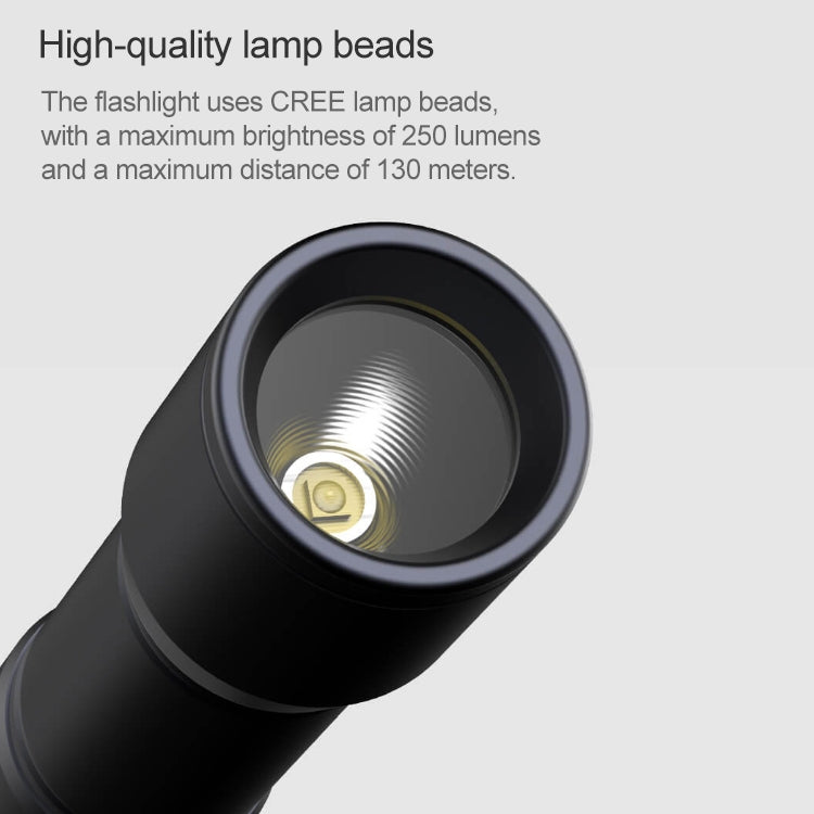 Original Xiaomi Youpin BEEBEST Portable Flashlight，Support Three-gear Mode(Black) by Xiaomi