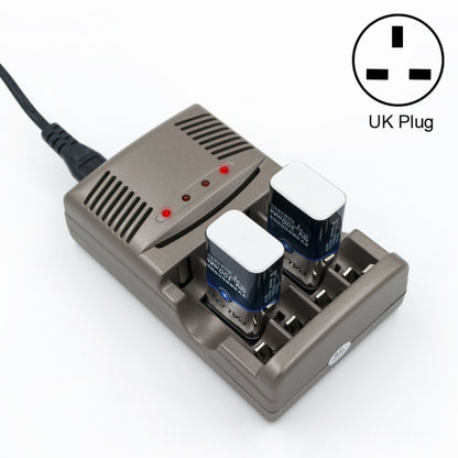 AC 100-240V 4 Slot Battery Charger for AA & AAA & 9V Ni-MH Battery, UK Plug by bashfashion