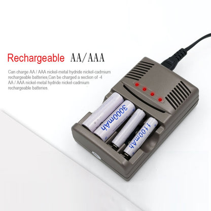 AC 100-240V 4 Slot Battery Charger for AA & AAA & 9V Ni-MH Battery, UK Plug by bashfashion