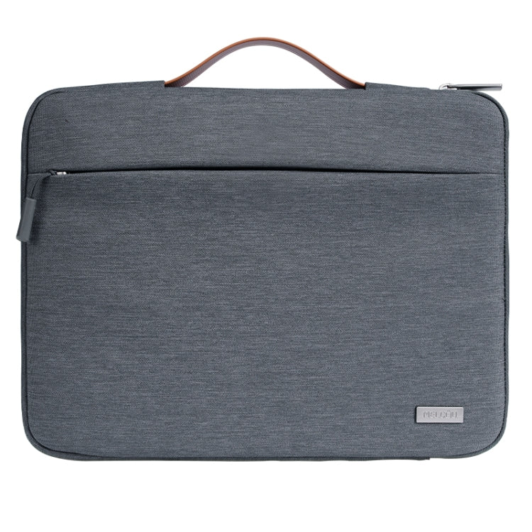 For 13 inch Laptop Zipper Waterproof Handheld Sleeve Bag (Grey) by bashfashion