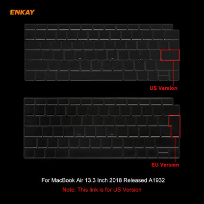 For MacBook Air 13.3 inch A1932 2018 ENKAY Hat-prince US Version of The Notebook Ultra-thin TPU Keyboard Protective Cover by ENKAY