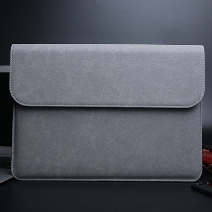 Horizontal Matte Leather Laptop Inner Bag for MacBook Air 11.6 inch A1465 (2012 - 2015) / A1370 (2010 - 2011)(Dark Gray) by bashfashion