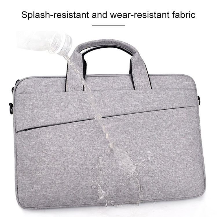 ST03S 14.1 inch Double Side Pockets Wearable Oxford Cloth Soft Handle Portable Laptop Tablet Bag(Grey) by bashfashion