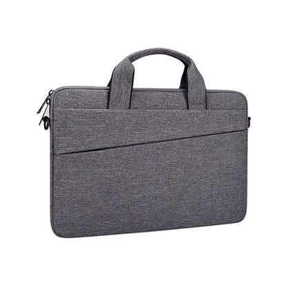 ST03S 14.1 inch Double Side Pockets Wearable Oxford Cloth Soft Handle Portable Laptop Tablet Bag(Deep Space Gray) by bashfashion