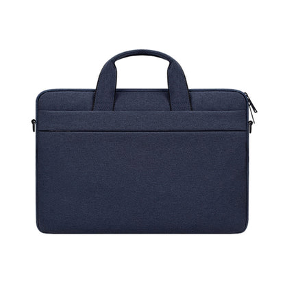 ST03S 14.1 inch Double Side Pockets Wearable Oxford Cloth Soft Handle Portable Laptop Tablet Bag(Navy Blue) by bashfashion