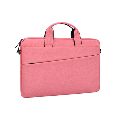 ST03S 15.4 inch Double Side Pockets Wearable Oxford Cloth Soft Handle Portable Laptop Tablet Bag(Pink) by bashfashion