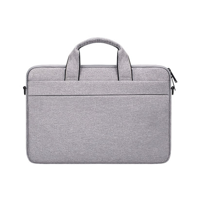 ST03S 15.4 inch Double Side Pockets Wearable Oxford Cloth Soft Handle Portable Laptop Tablet Bag(Grey) by bashfashion