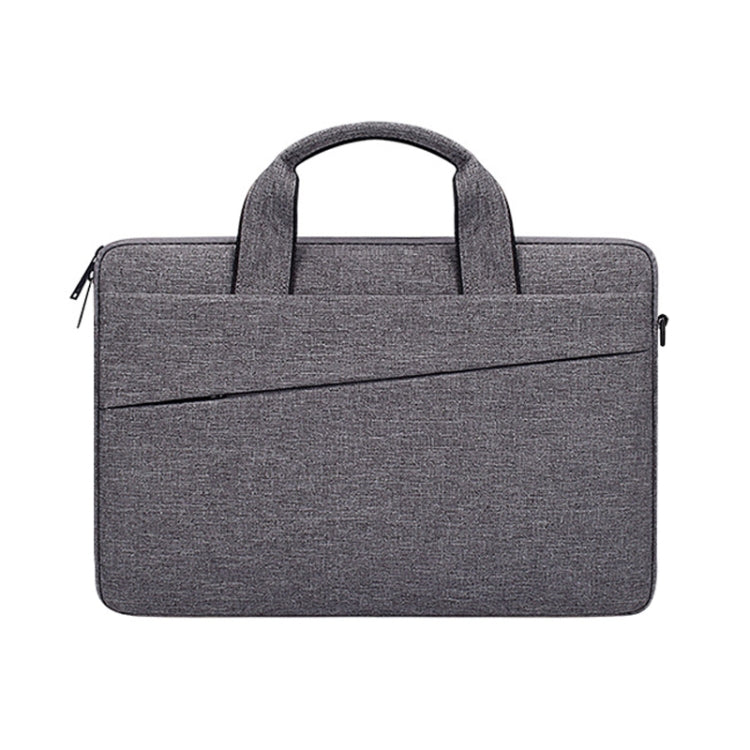 ST03S 15.4 inch Double Side Pockets Wearable Oxford Cloth Soft Handle Portable Laptop Tablet Bag(Deep Space Gray) by bashfashion