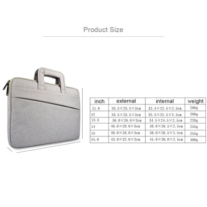 ST03S 15.6 inch Double Side Pockets Wearable Oxford Cloth Soft Handle Portable Laptop Tablet Bag(Deep Space Gray) by bashfashion