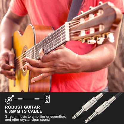 10m 1/4 inch (6.35mm) Male to Male Shielded Jack Mono Plugs Audio Patch Cable by bashfashion