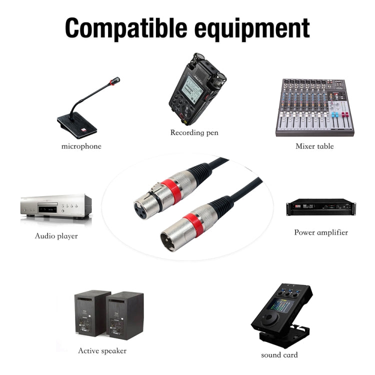 1m 3-Pin XLR Male to XLR Female MIC Shielded Cable Microphone Audio Cord by bashfashion