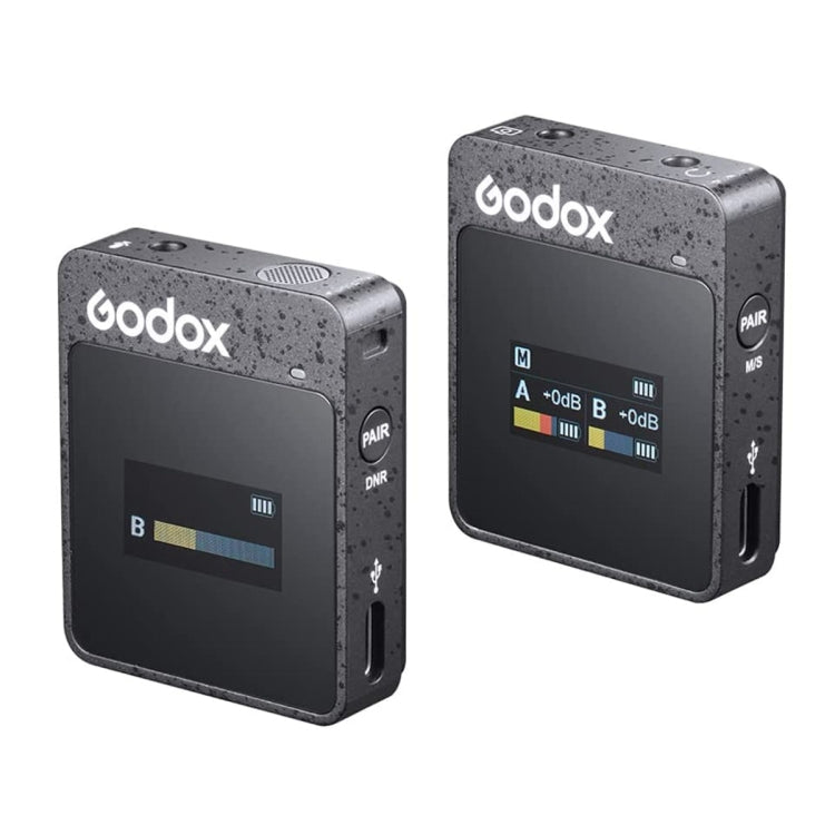 Godox MoveLink II M1 Wireless Lavalier Microphone System with Transmitters and Receiver for DSLR Cameras and Camcorders (Black) by Godox