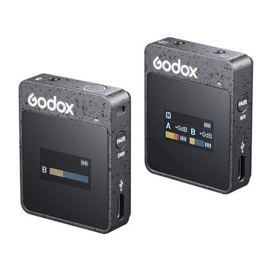 Godox MoveLink II M1 Wireless Lavalier Microphone System with Transmitters and Receiver for DSLR Cameras and Camcorders (Black) by Godox