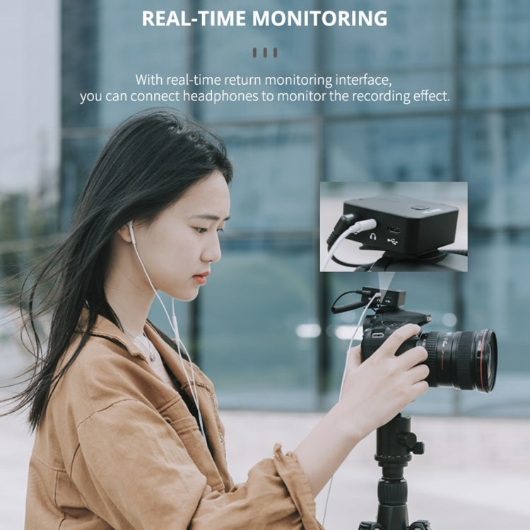 YELANGU MX5S 2.4G Live Broadcast Interview Wireless Recording Camera Microphone, 1 Receiver to 2 Transmitter(Black) by YELANGU