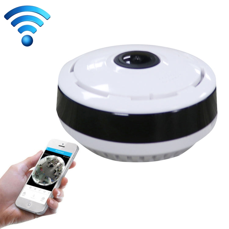 JJX-1801 Fisheye Wide Angle 1.0MP Smart Wireless Wifi IP Camera, Support TF Card (128GB Max) by bashfashion